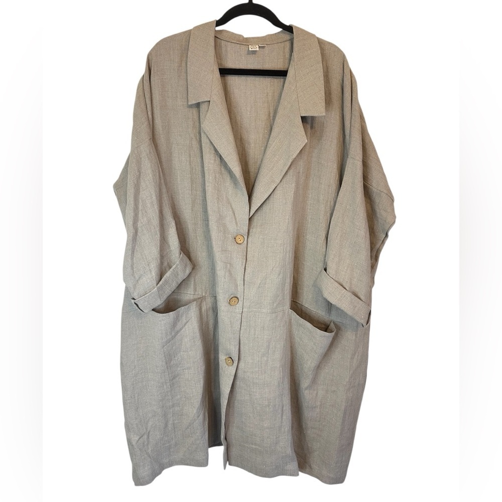 Old Linen Mill Linen Coat Size XL/XXL